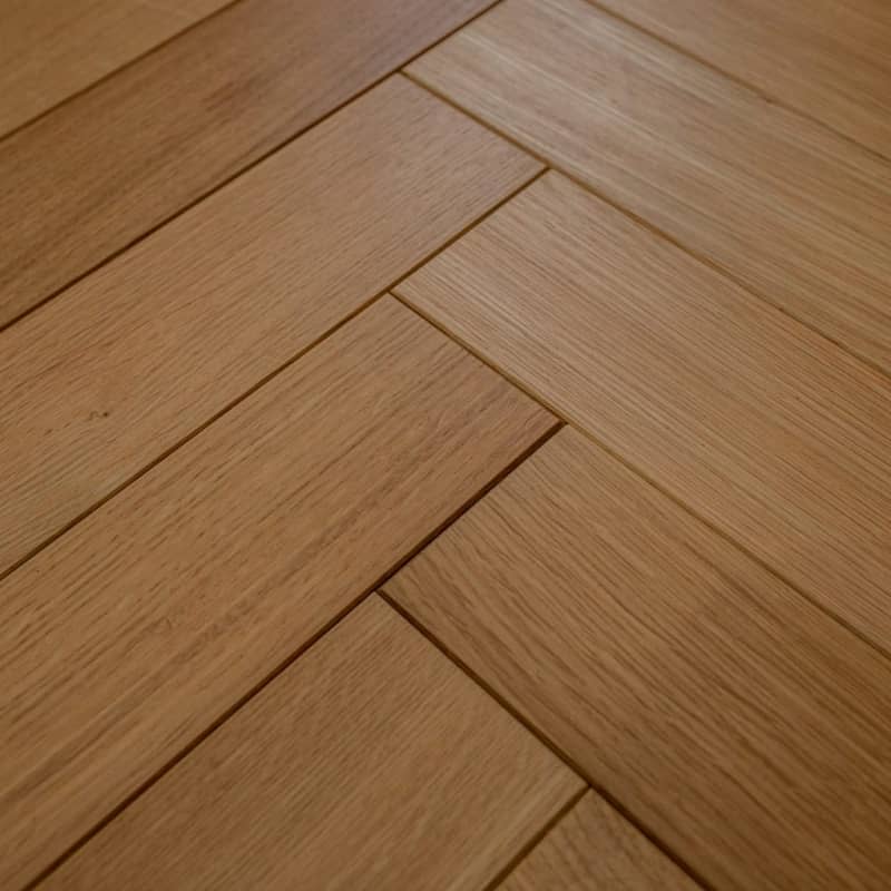 Parquet en chêne contrecollé Premier - Bâton Rompu - Vernis Mat