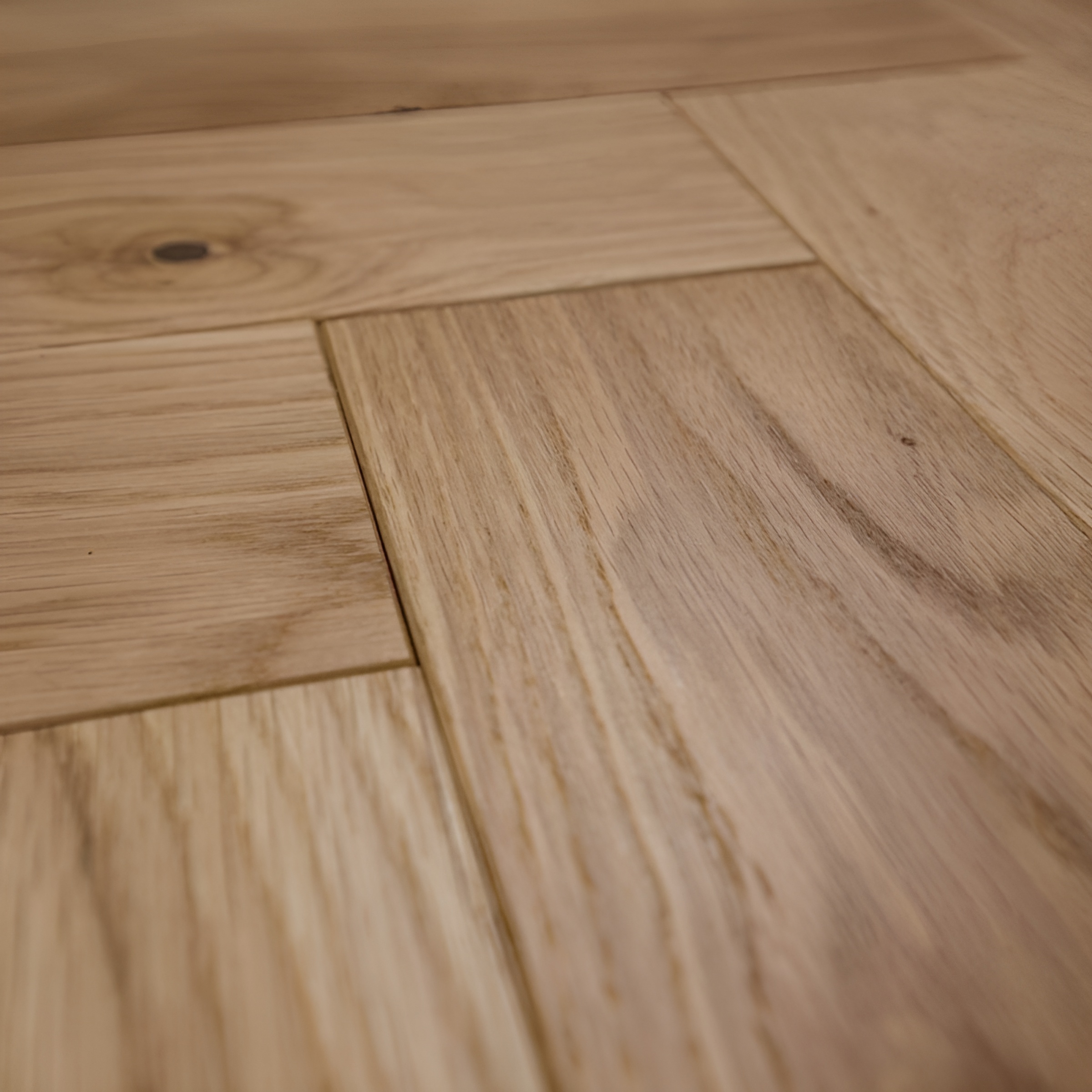 Lot de 22 m² - Parquet en chêne contrecollé Bâton Rompu - Nature - Vernis mat