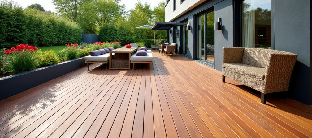 construction terrasse parquet exotique